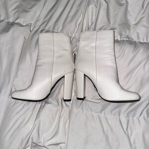 Elegant White Ankle Boots